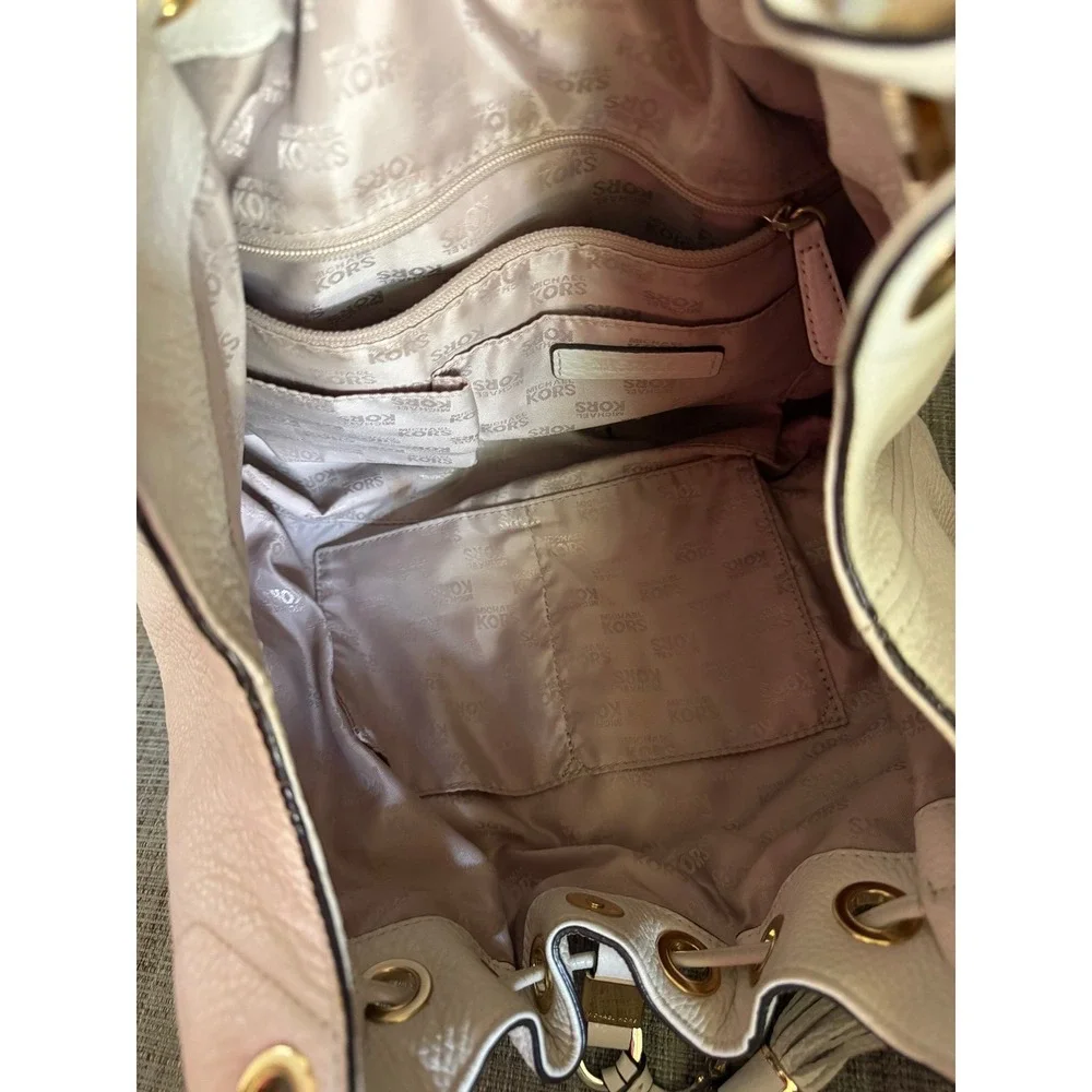 Michael Kors Camden Satchel Leather Bag Gold Hardware
